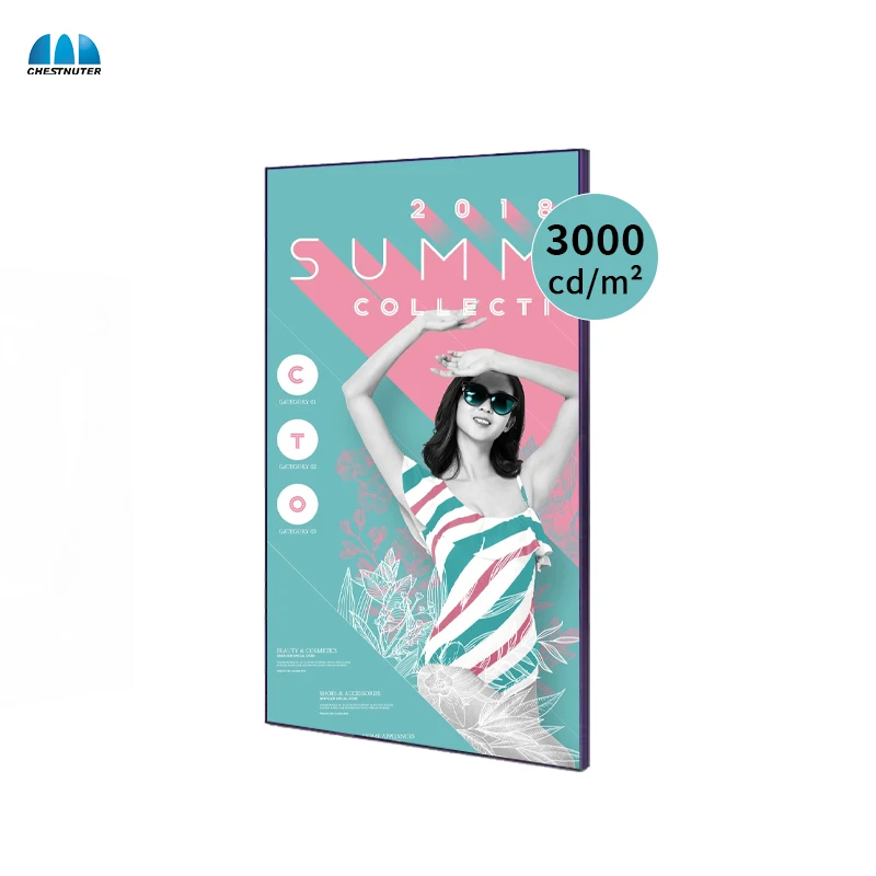 High quality semi-outdoor window facing display touch screen 2000nits high brightness LCD screen display