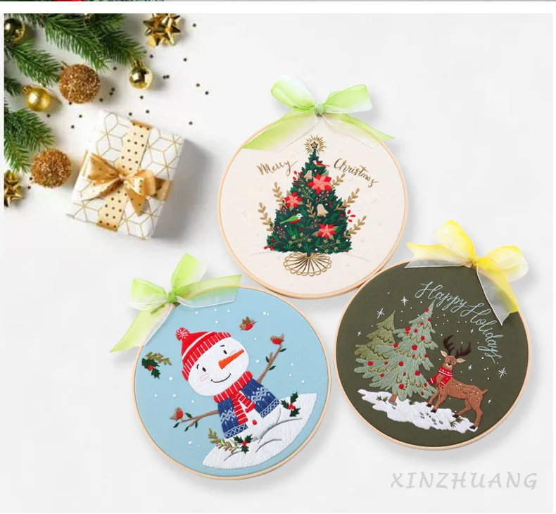 Christmas Embroidery New Embroidery Diy Material Kits Cross Stitch Material Kits