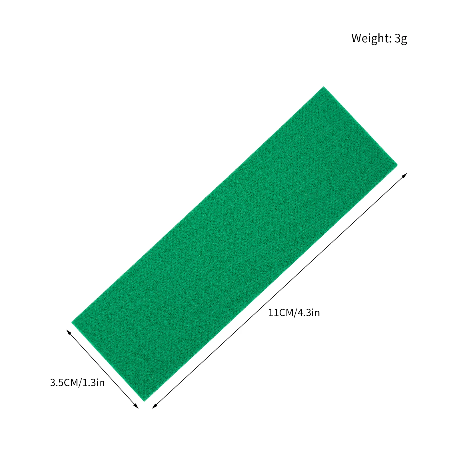 Good Quality 11cm Green Buffer Felt Squeegee Microfiber Felts For Plastic Vinyl Squeegee Felt