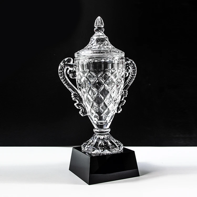 HDW factory wholesale k9 crystal trophy Custom Crystal Award Cup Trophy