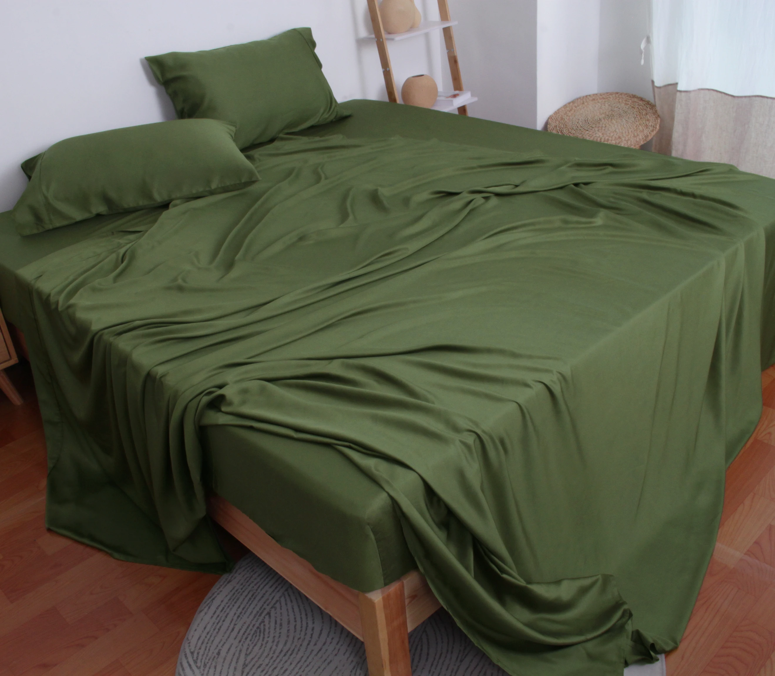 Bamboo Fiber 300TC Sateen Bedsheet Set 100% Organic Bamboo Duvet Cover Set Factory wholesale for retailers