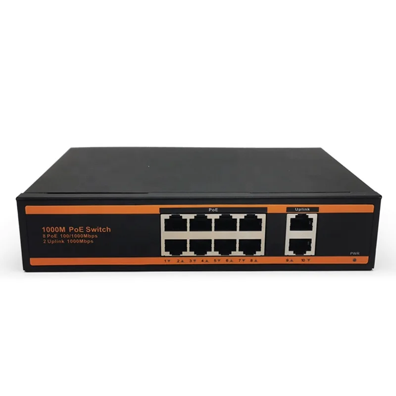 Tonglian Optical 4+2 port poe switch 100m ethernet network switch for IP Camera system