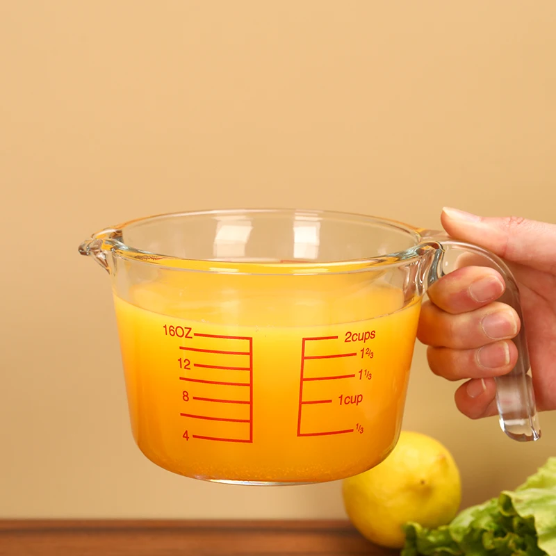 250 мл 500 1000 мерная чашка хлебобулочные устойчивые стеклянные чашки с ручкой набор со шкалой