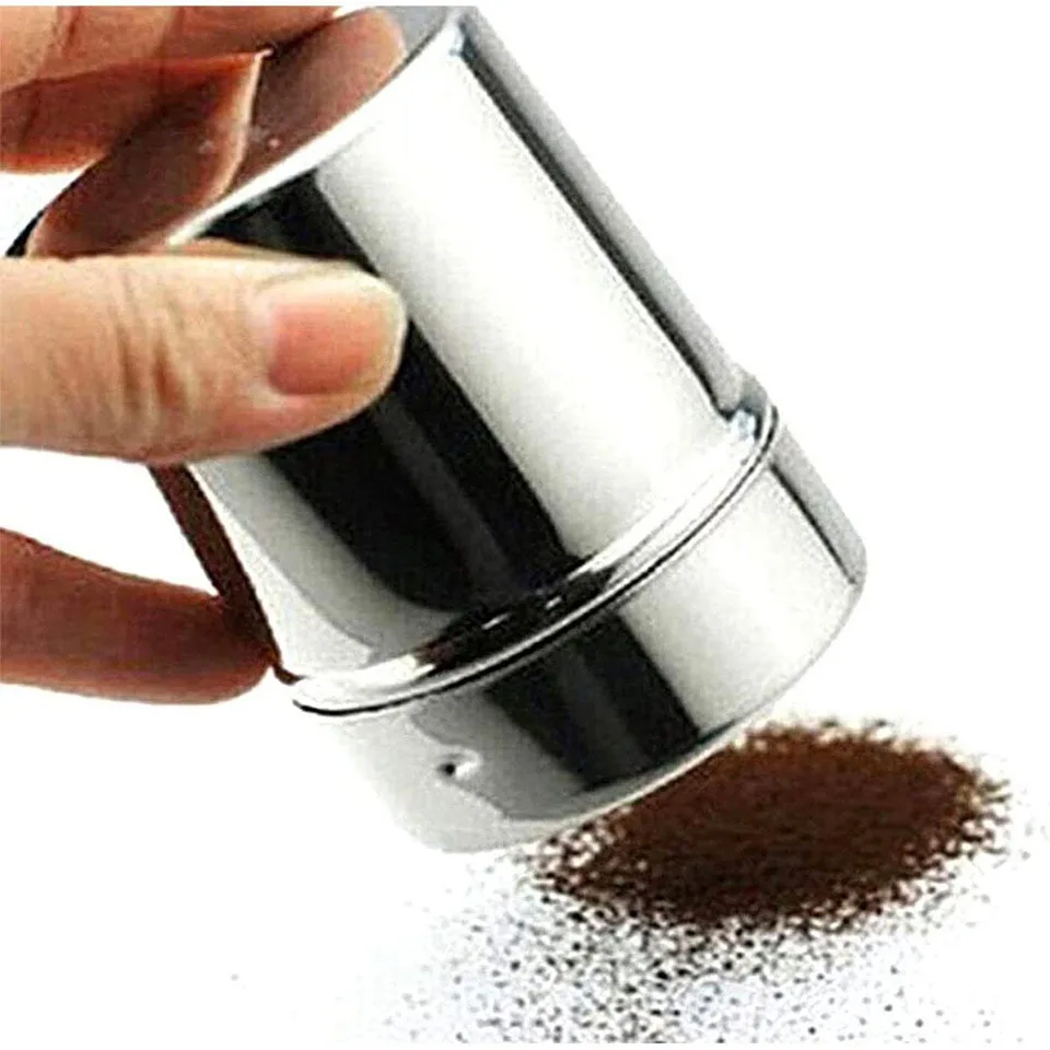 Stainless Steel Kitchen Accessories Chocolate Icing Sugar Powder Cocoa Flour Coffee Sifter Shaker Cooking Tools With Lid