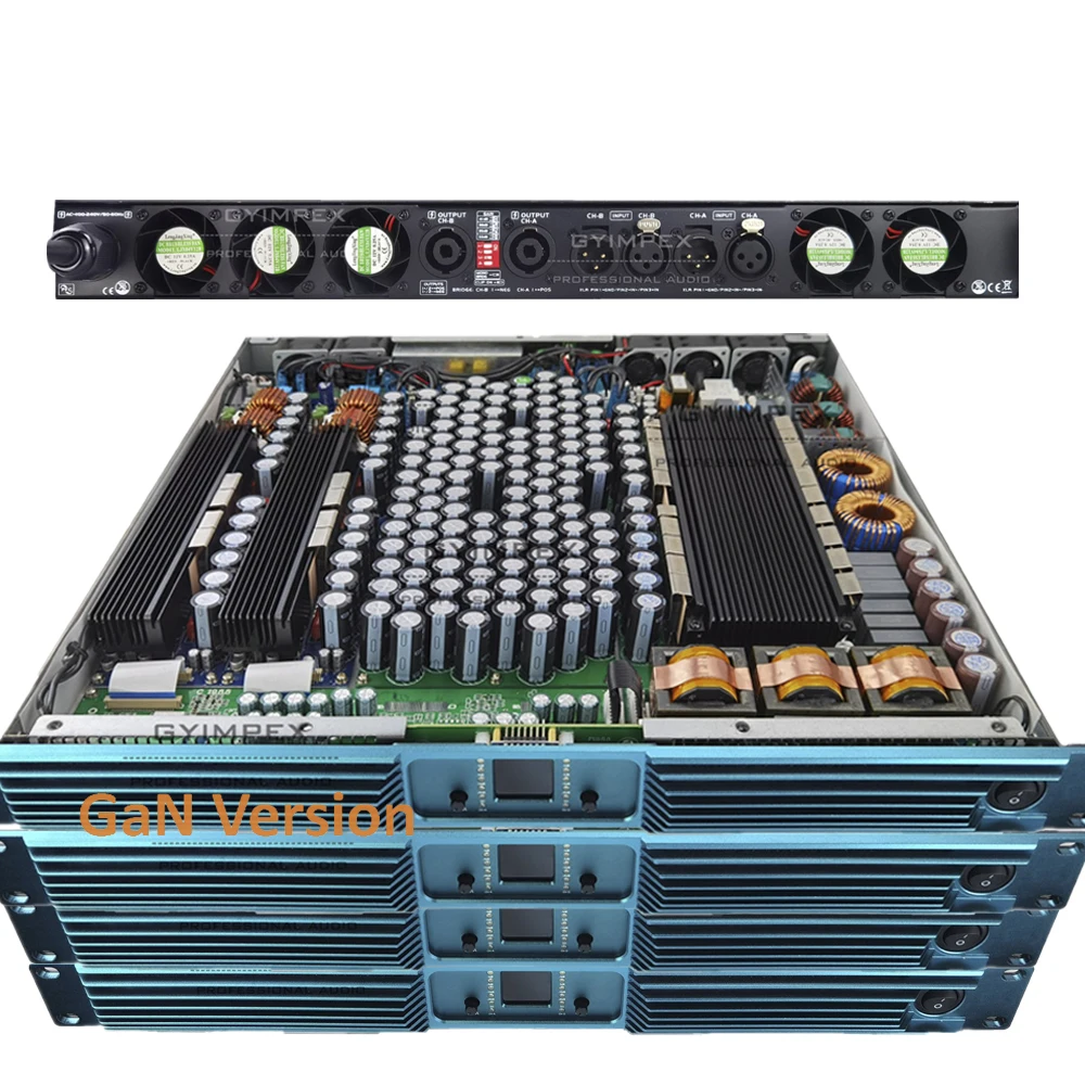 New Design Gallium Nitride Amplifier 1U Class d 2 Channels 7500W Professional High Power Audio Amplifiers for Loudspeaker
