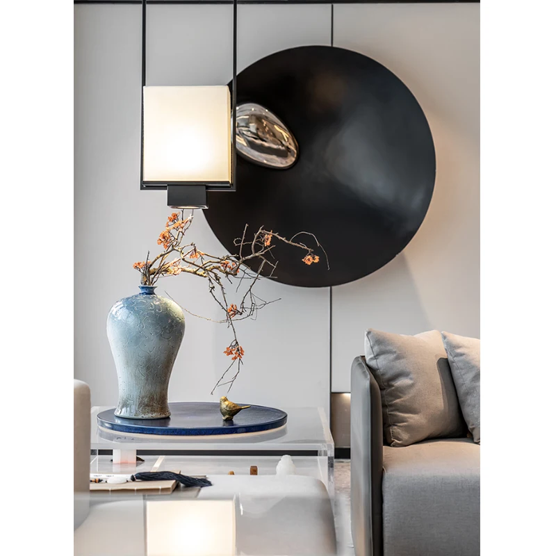 Italian light luxury wall decorations living room sofa backdrop iron wall hanging high-end bedroom wall decorations hanging