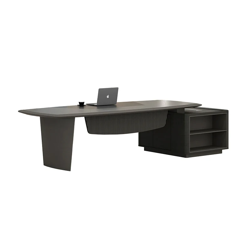 Modern Luxury L Shaped CEO Manager Executive Desk Wooden Office Table For Office Furniture