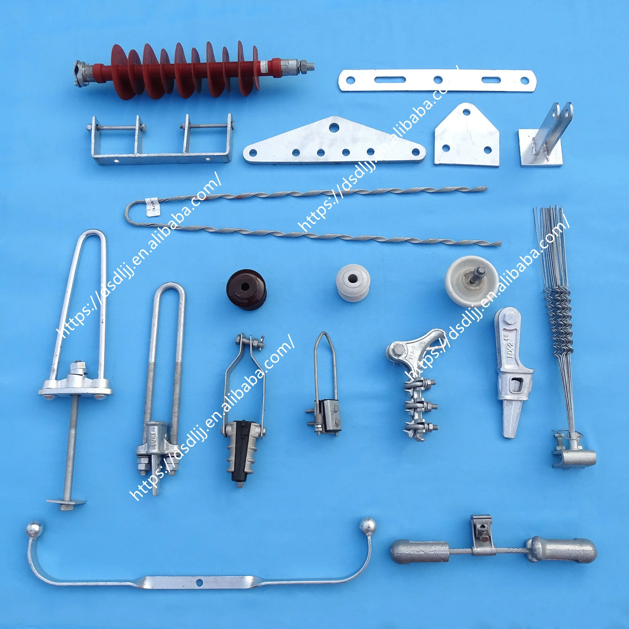 strain Aluminum clamp straight overhead cable line