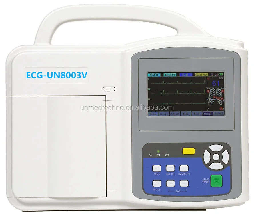 Three-channel veterinary vet ecg machine monitor stress electrocardiograph portable ekg machine ecg for animal use