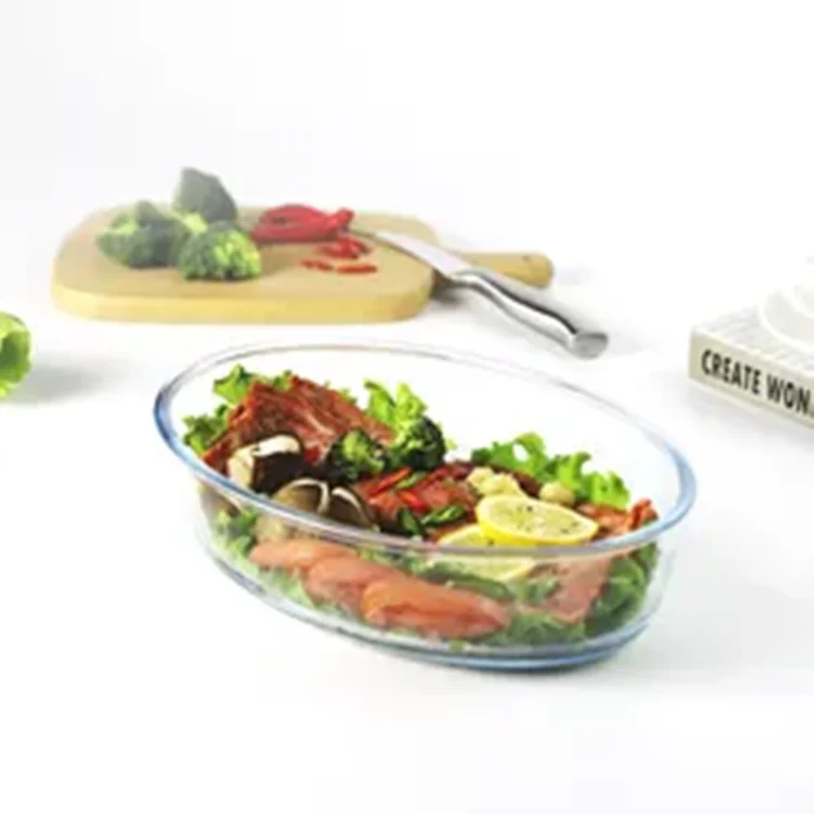 Hot selling glass baking pan high borosilicate glass bakeware for oven