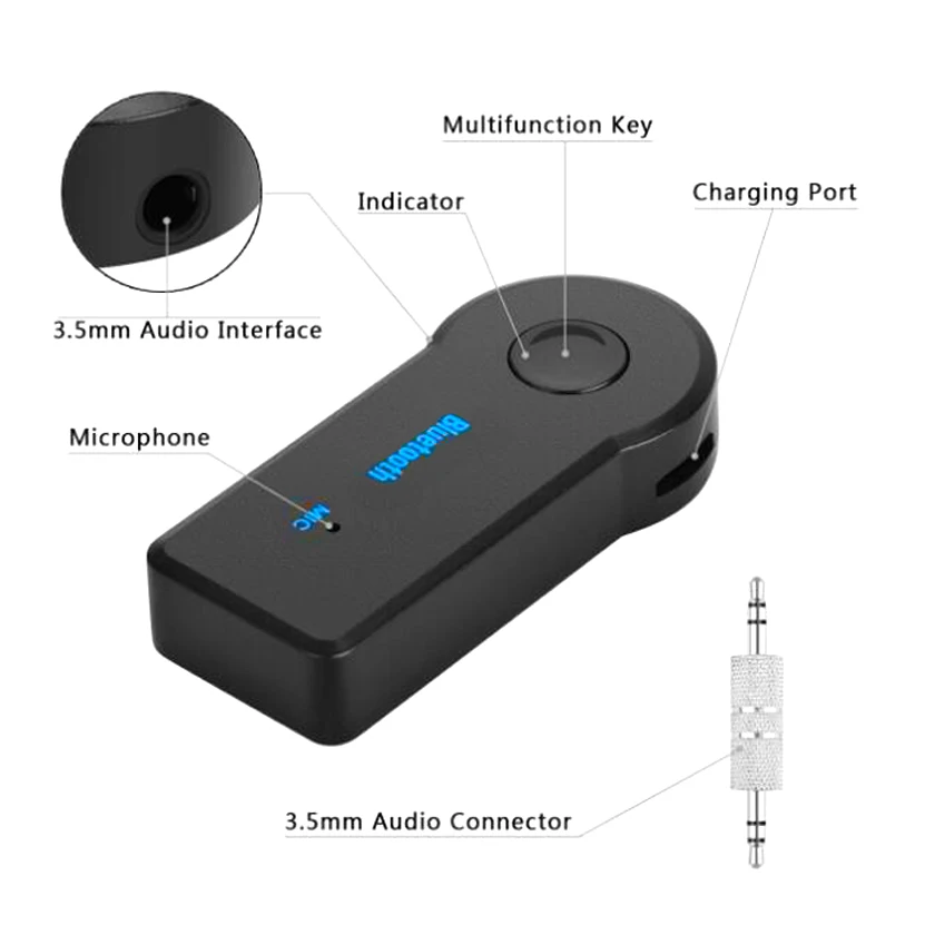 Original factory car music player with Wireless adapter aux