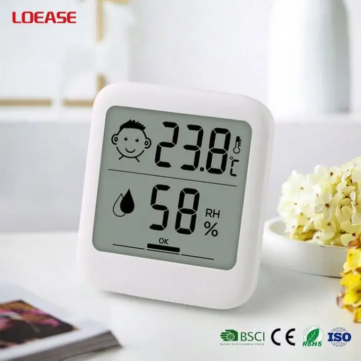 T21B Electronic Indoor Outdoor Room Thermometer Temperature Meter Humidity Display Thermometer Humidity Gauge Indicator