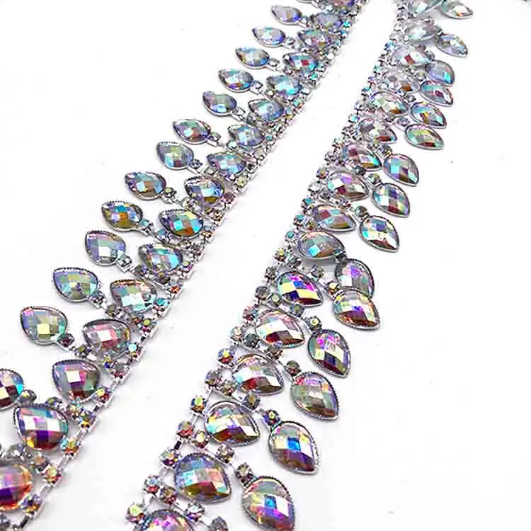Supplies rhinestone trimmings sewing accessories rhinestone chain trim by the yard for the dress accessories
