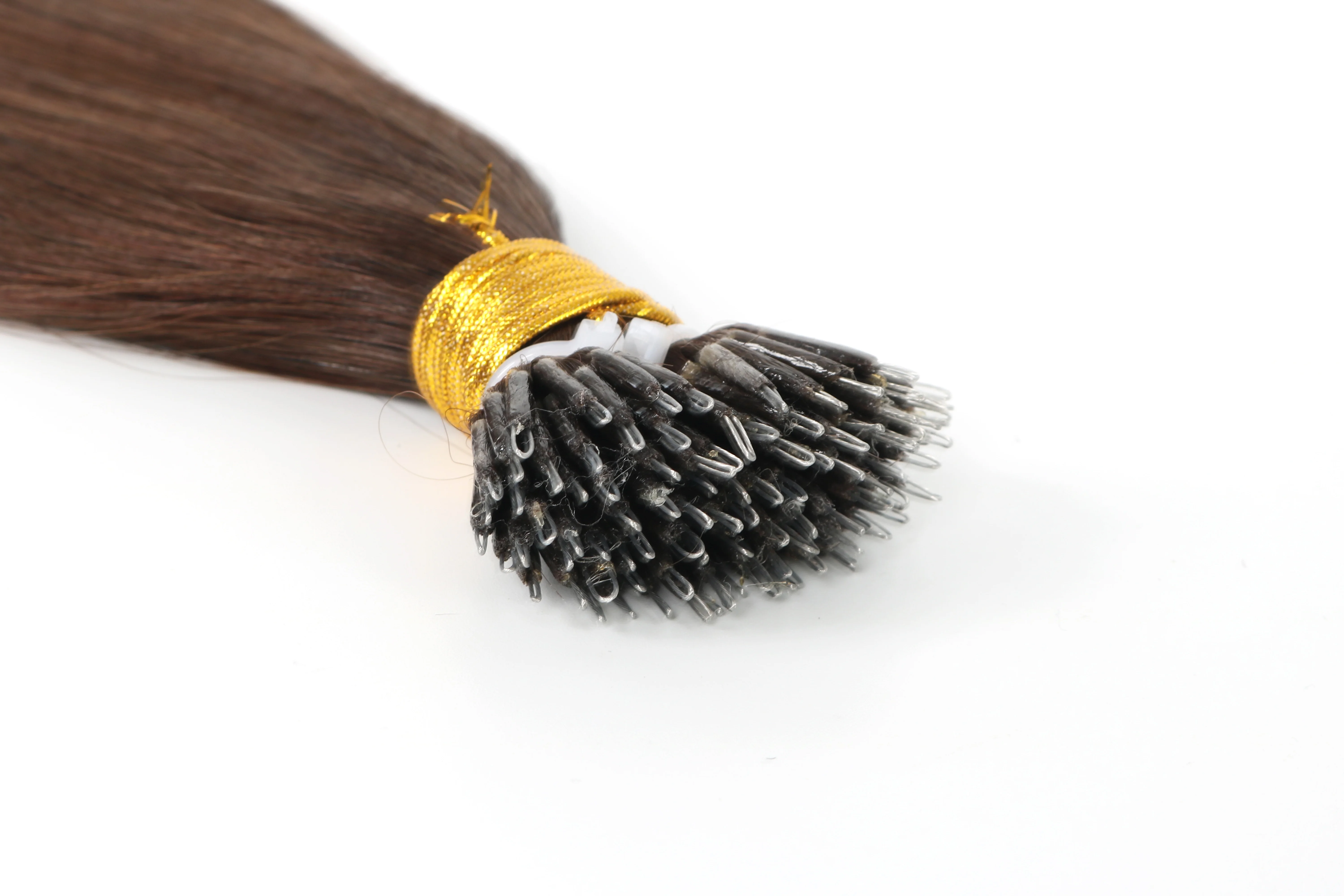 Unprocessed Remy Virgin Human Nano Ring Hair Extension Double Drawn wholesale nano bead human hair extensions