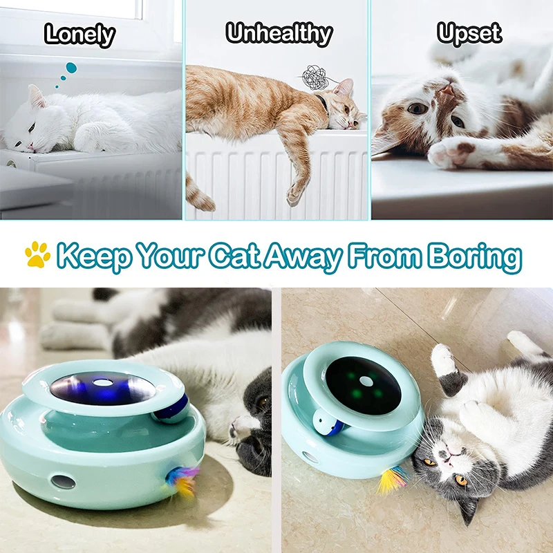 Interactive Pet Electric Cat Scratcher Cat Play Ball Toy