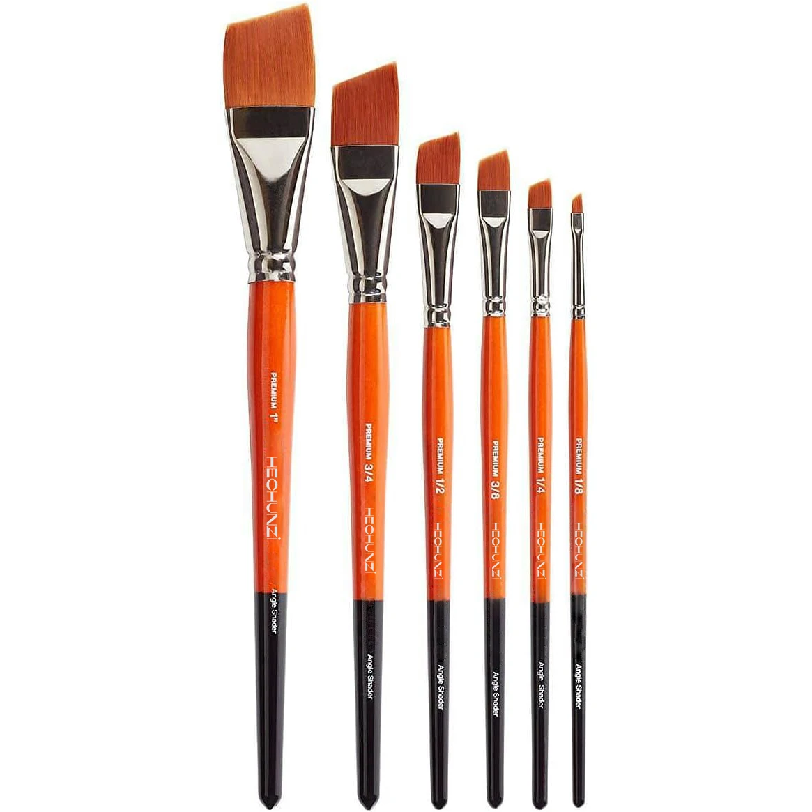 Hot Sale Synthetic Hair for Acrylic Oil Watercolor Paint Short Handle Angular Shader Artist Brushes Set