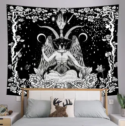 Indian Mandala Tarot Tapestry Bedspread Cover Beach Towel Blanket Decor Hanging Carpet Bohemian Psychedelic Background Cloth