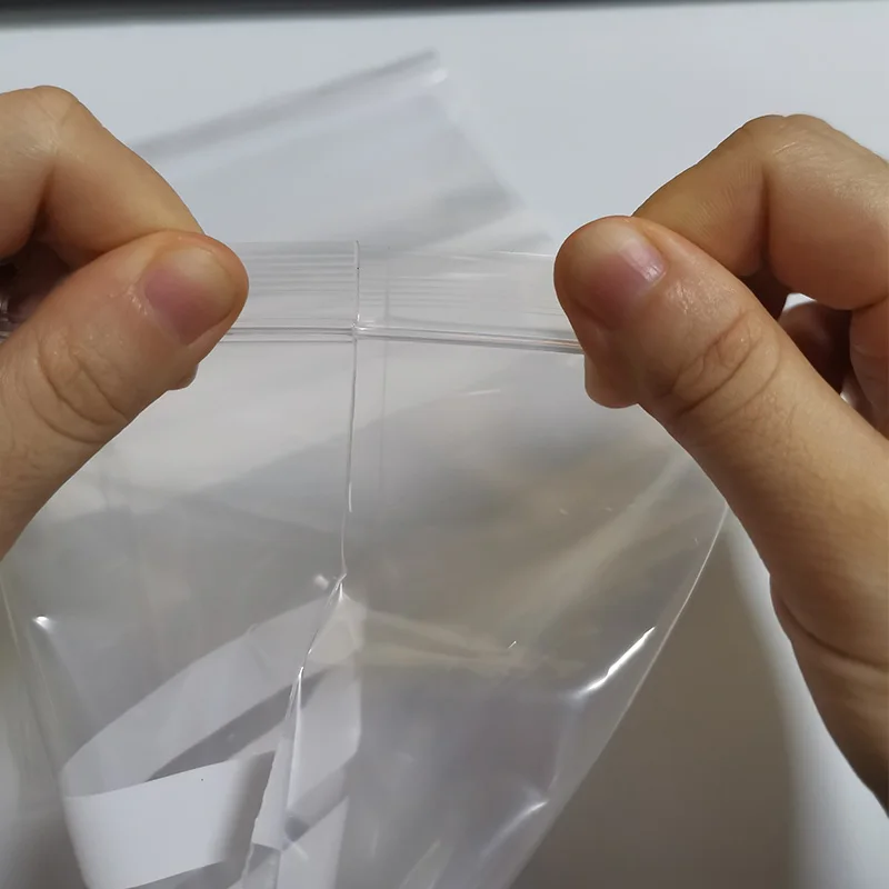 Plastic Ziplock Bag with 3 Writable Blocks f Block Durable Waterproof Resealable Bags for Jewelry, Toys, Industry