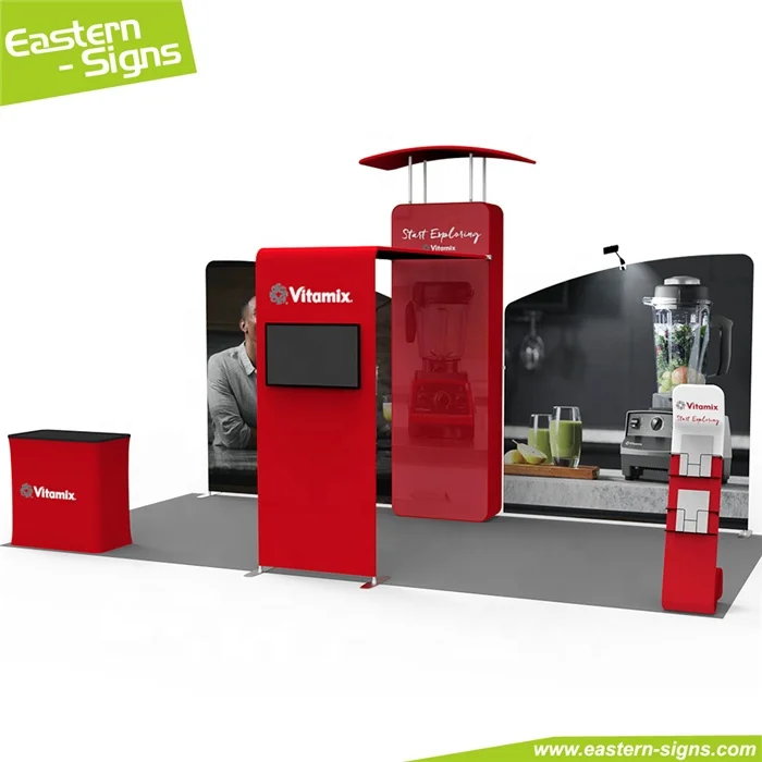 Standard modern portable aluminum fabric 10x20 advertising exhibition booth floor system for fair