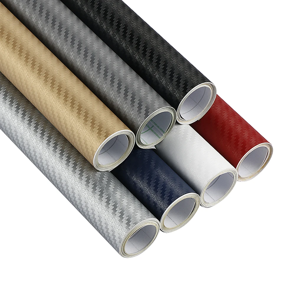 30cmx127cm 3D Carbon Fiber Vinyl Car Wrap Sheet Roll Film Car Stickers and Decal Motorcycle Auto Styling Accessories Automobiles