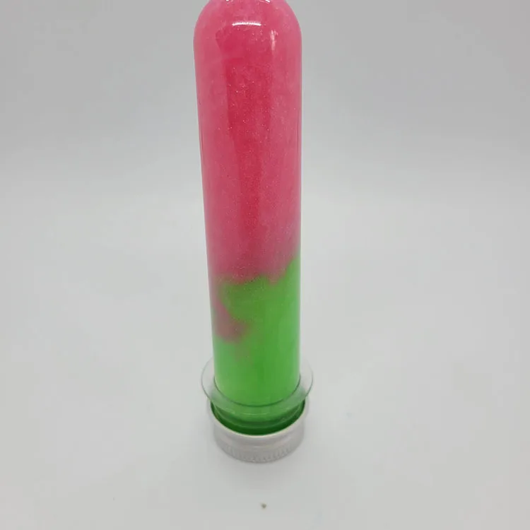 Funny Low boron colorful Circular tube nasal mucus glue Crystal mud putty playdough slime test tube slime for kids