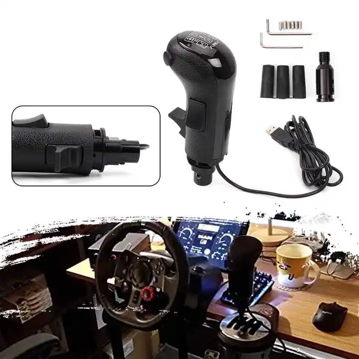 USB Gearshift Knob for Logitech G923 G29 G27 G25 TH8A for ETS2&ATS Euro Truck High Low Gear Simulator Shifter simulators