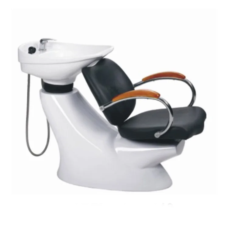 Hair washing folding white diamond salon shampoo chair