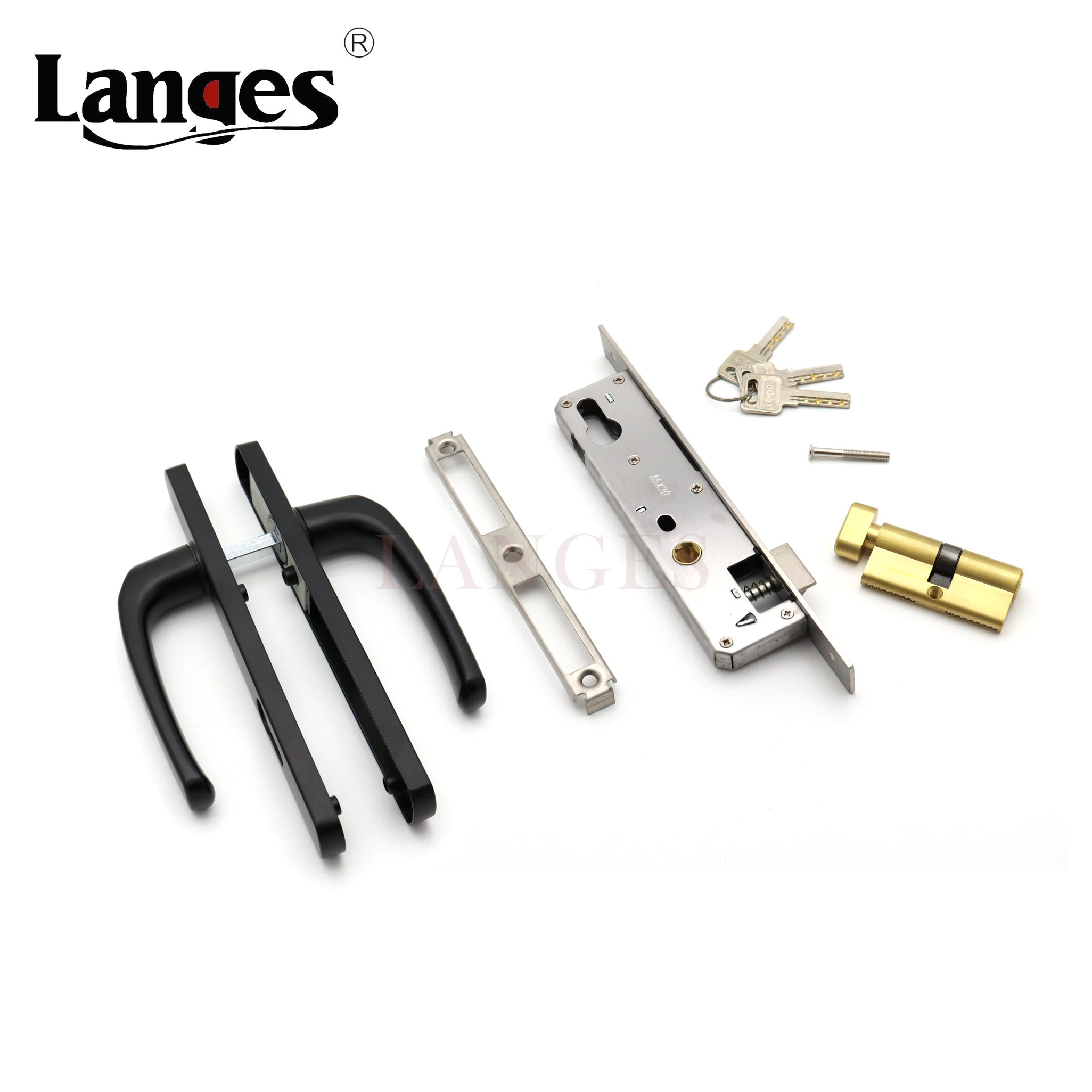 Zinc Alloy Handle Locks Mortise Stainless Steel Wooden Door Hook Bolt Security Lock Sets