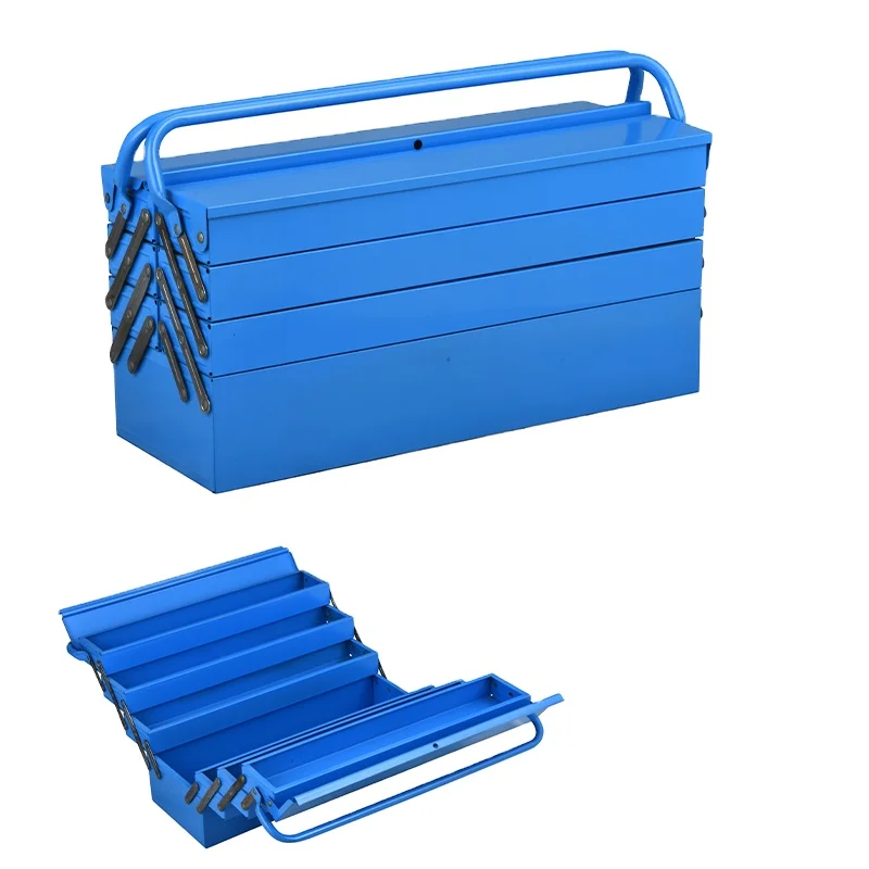 Heavy Duty 4-layer Metal Material Toolbox with Double Handle