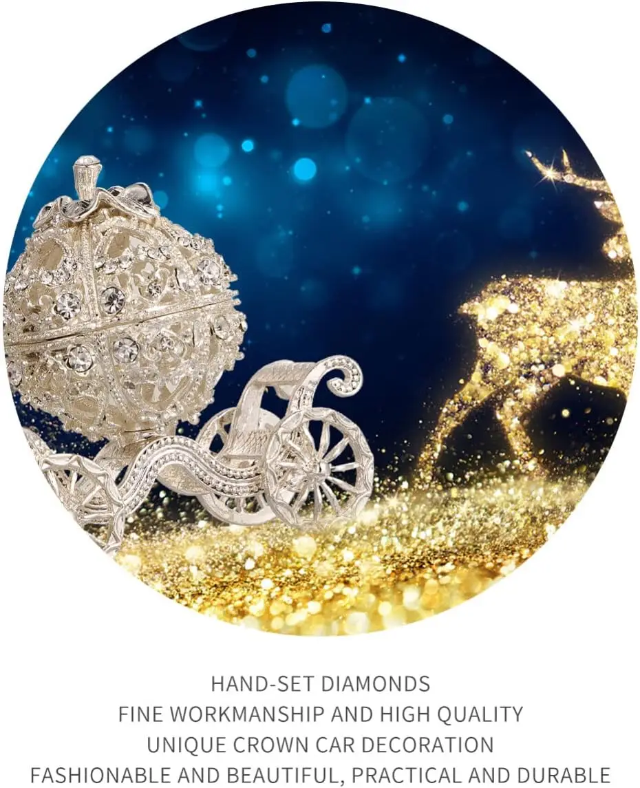 Metal Royal Cinderella Pumpkin Horse Carriage Jewelry Case Furnishing Decoration