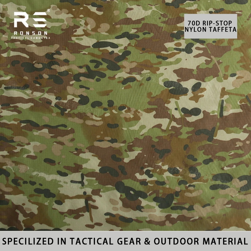 210T nylon Ripstop waterproof PU coated infrared fabric AMCU camouflage polyamide fabric for tents and ranincoats IRR treatment
