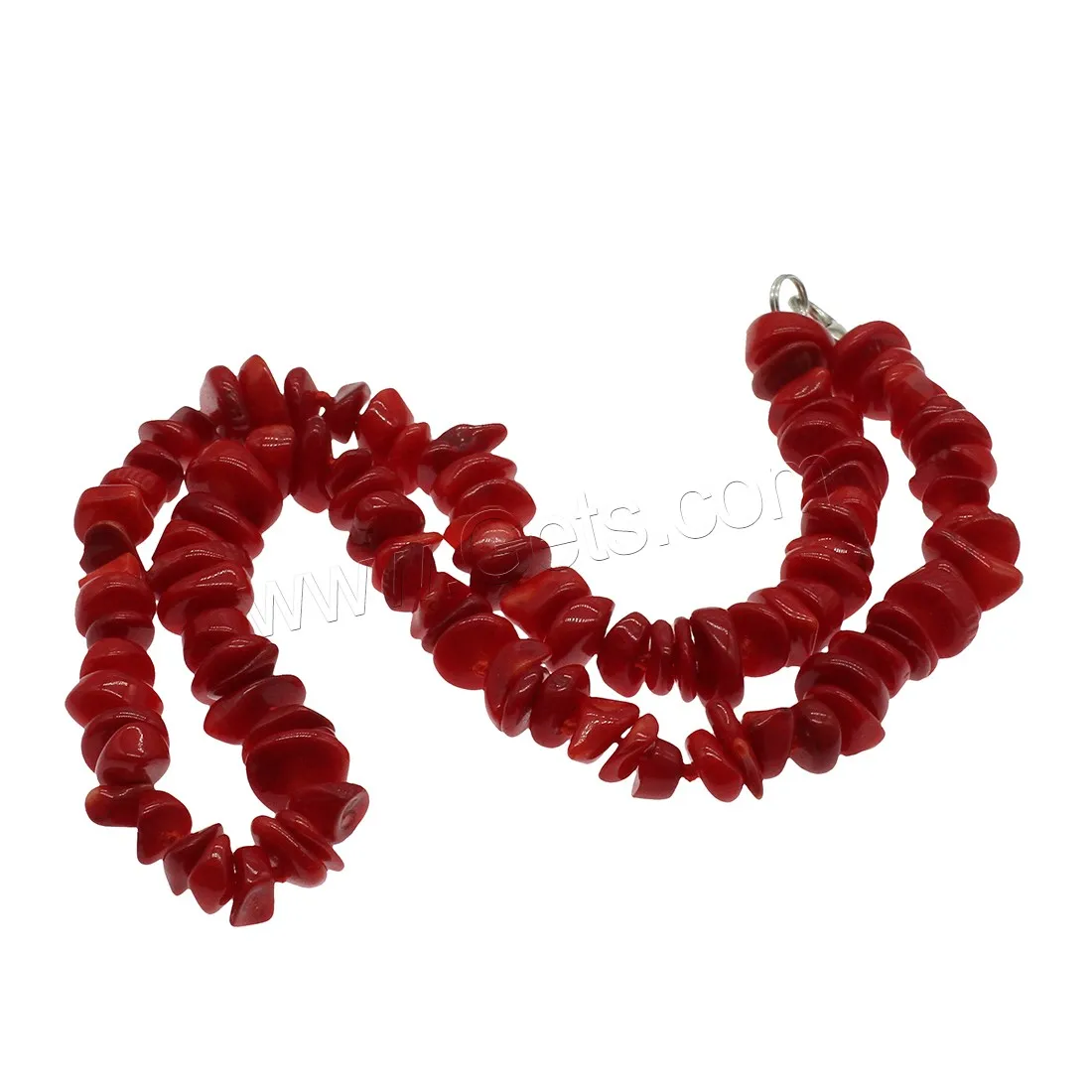 Ожерелье из натурального красного коралла с платиновым покрытием для женщин латунная застежка-Омар 8*3 мм-12*5 мм Длина: 1383850 около 17 7 дюймов