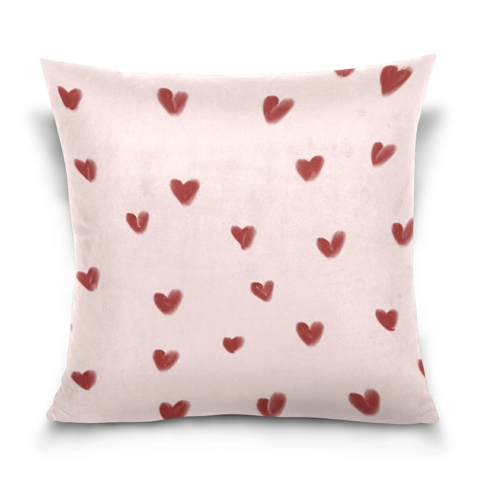 Wholesales Custom Heart Print Pillow Cover Soft And Comfortable Touch Decorative Pillow Covers