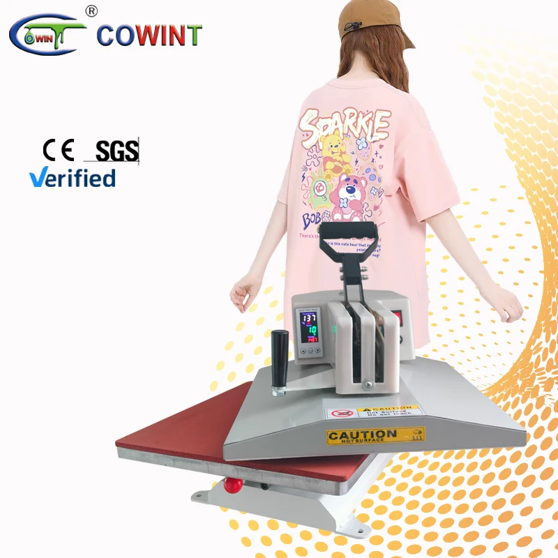 Cowint 2024 Small manual heat press machine DIY embossing machine T-shirt heat transfer equipment 40*60 cm