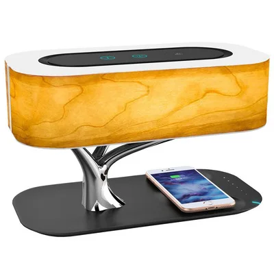 Modern led table lamp for bedroom dimmable bluetooth Speaker phone Charger wireless desk bedside lamp table light tree lamp