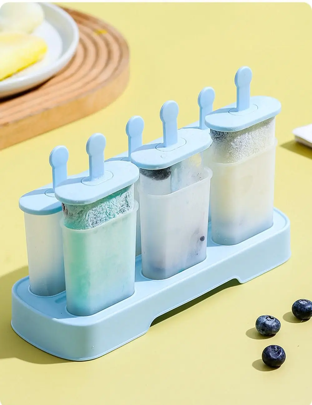 Wholesale 6 Holes Safety PP Plastic Ice Pop Containers Tools Ice Cream Popsicle Mold