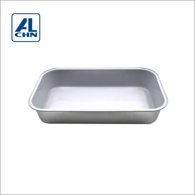 
Disposable airline airplane inflight 400mL aluminum foil food container/tableware as fruit pan meal rice box dessert snack tray 