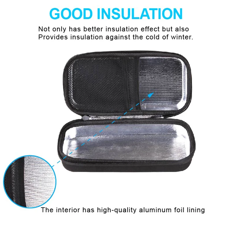 HongJun custom insulin case travel waterproof shockproof thermometer cooler bag Cold temperature insulin case