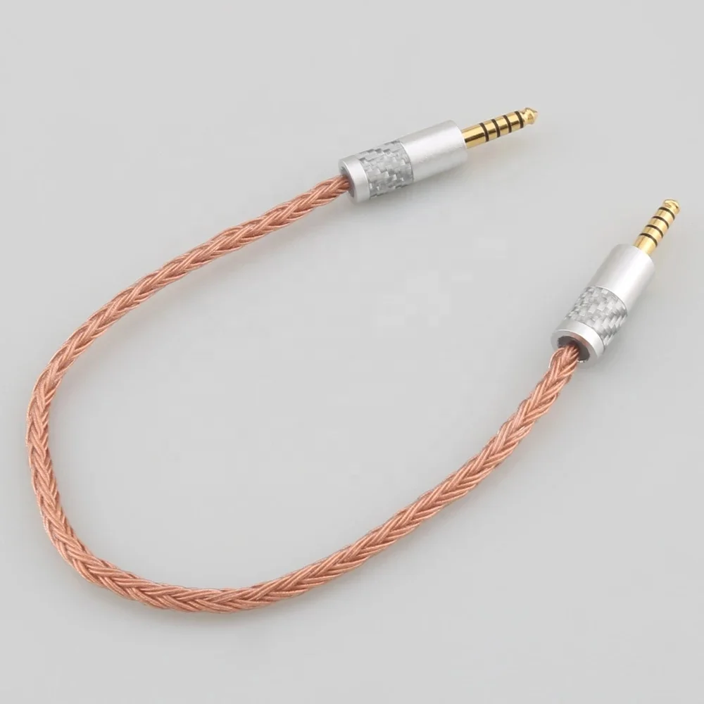16 Core 99% 7N OCC Earphone Cable 4.4mm Balanced Male to 4.4mm Balanced Male Audio Adapter