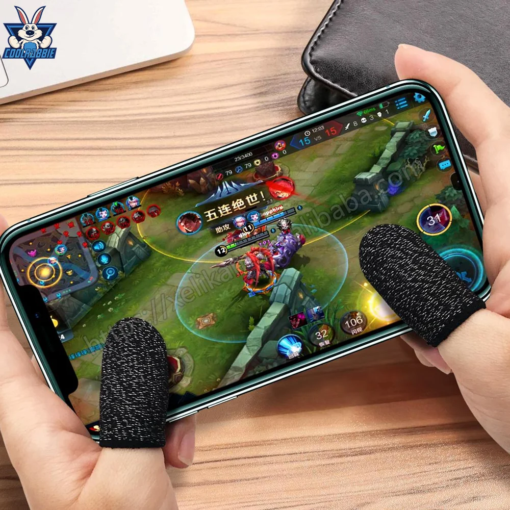 2023 Factory For PUBG Finger sleeve Anti-Sweat Fingertips Smartphone Touch Screen Finger Ttips Mobile Gaming Finger Sleeve