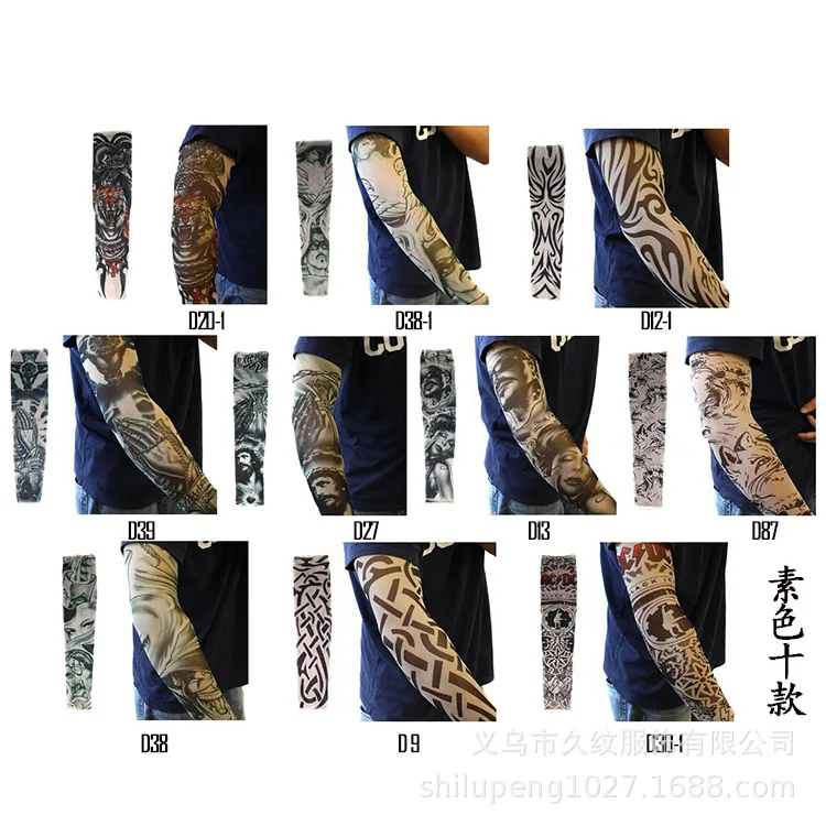 Wholesale youth sun protection compression tattoo arm sleeve