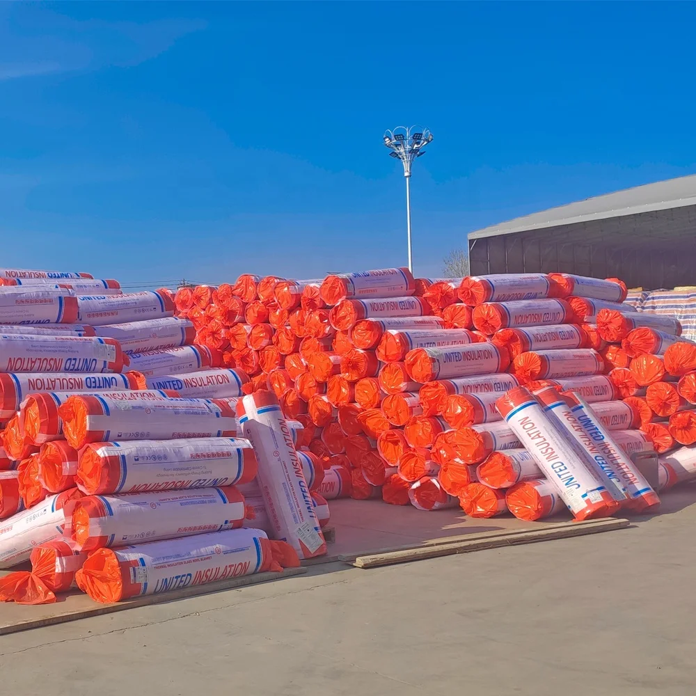 ASTM standard hvac air conditioning system insulation 32kg/m3 25mm fiber glass wool with aluminum foil