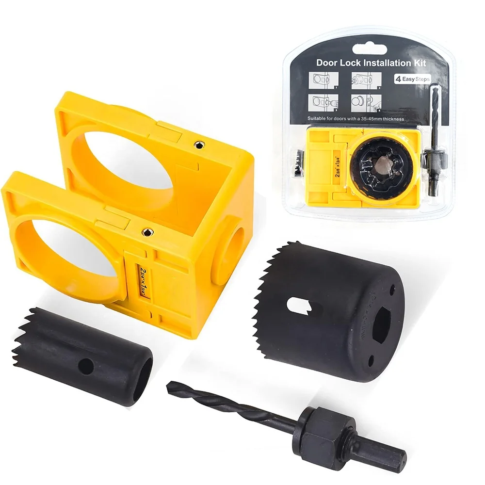 Woodworking  tool wood hole saw Guide Template Door Lock Installation Kit