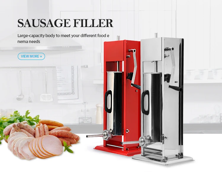 4L 6L 8L 10L Housemade Vertical Manual Stainless Steel Machine Filling Sausage Syringe Filler Meat Maker