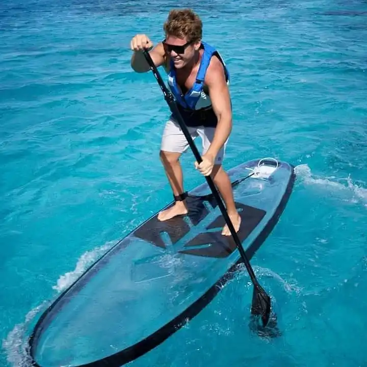 Professional  clear Surfing paddle board transparent sup for surfing