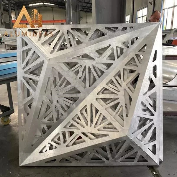 Aluminum Building Facades Modern 3D Wall Perforated Metal panel For Cladding System