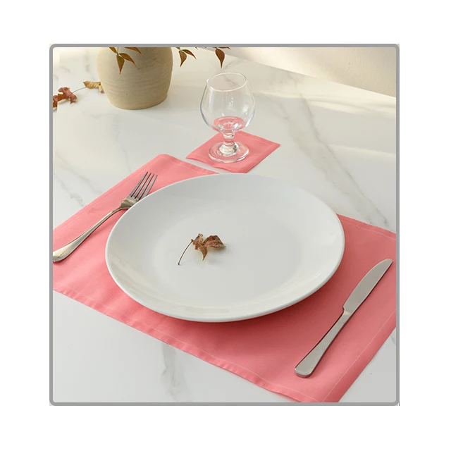 5 Star Hotel Printed Logo Peach Dining Napkins Cloth Restaurant Airlines