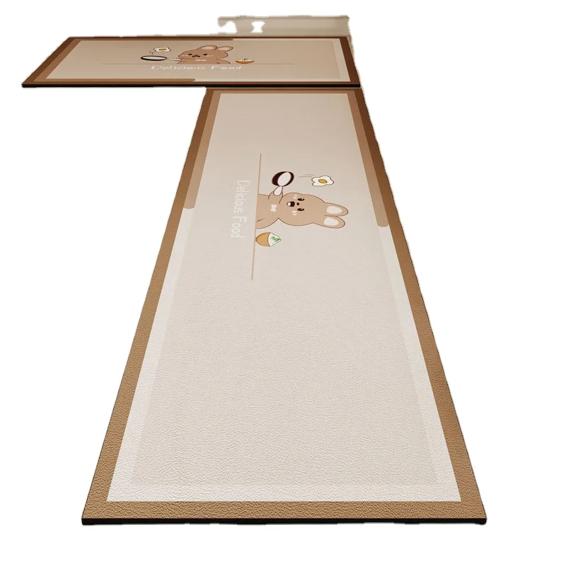 Диатомовый водопоглощающий маслостойкий нескользящий Ковер На Заказ ковер с диатомовым покрытием кухонный коврик мультяшной печатью