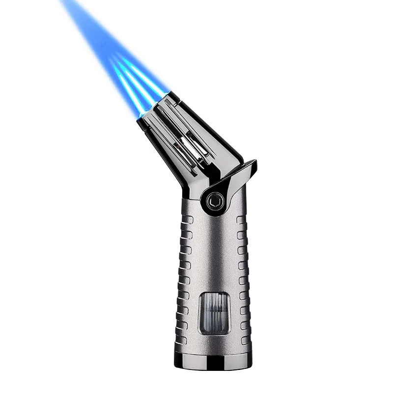 New three-fire direct injection lighter outdoor windproof igniter household cigar spray gun lighter
