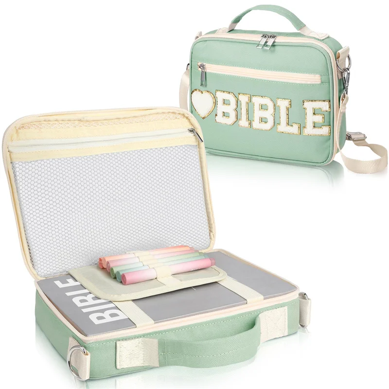 Church Bible Bag for Women with Handle Portable Bible Case For School With Shoulder Strap Carrying Fashion Bible Cover Case bag
